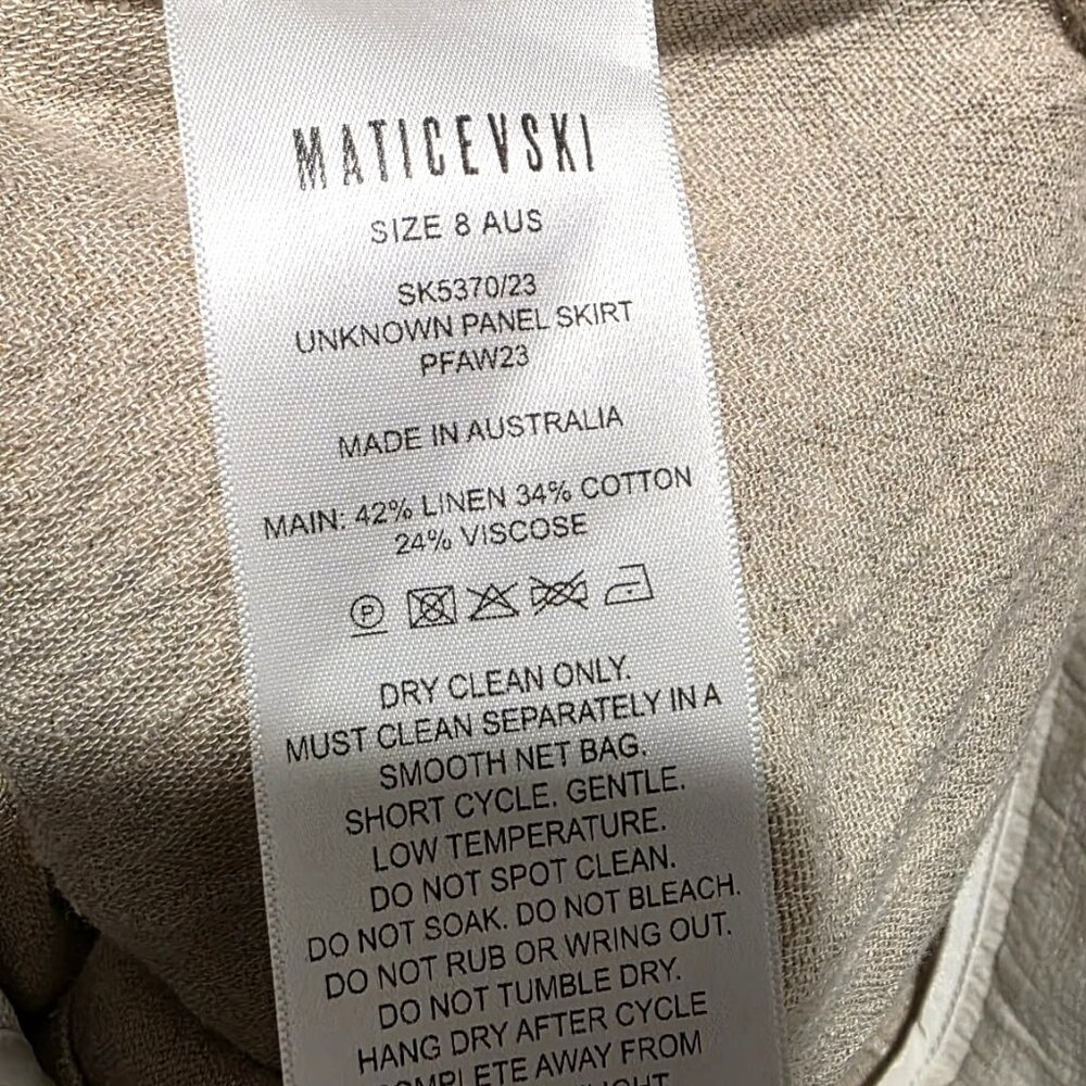Maticevski  Linen Long Skirt  - AUS 8 - US 4 - Picture 10 of 11